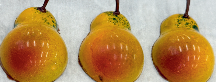 Tre Little Pear Crumble una accanto all'altra.